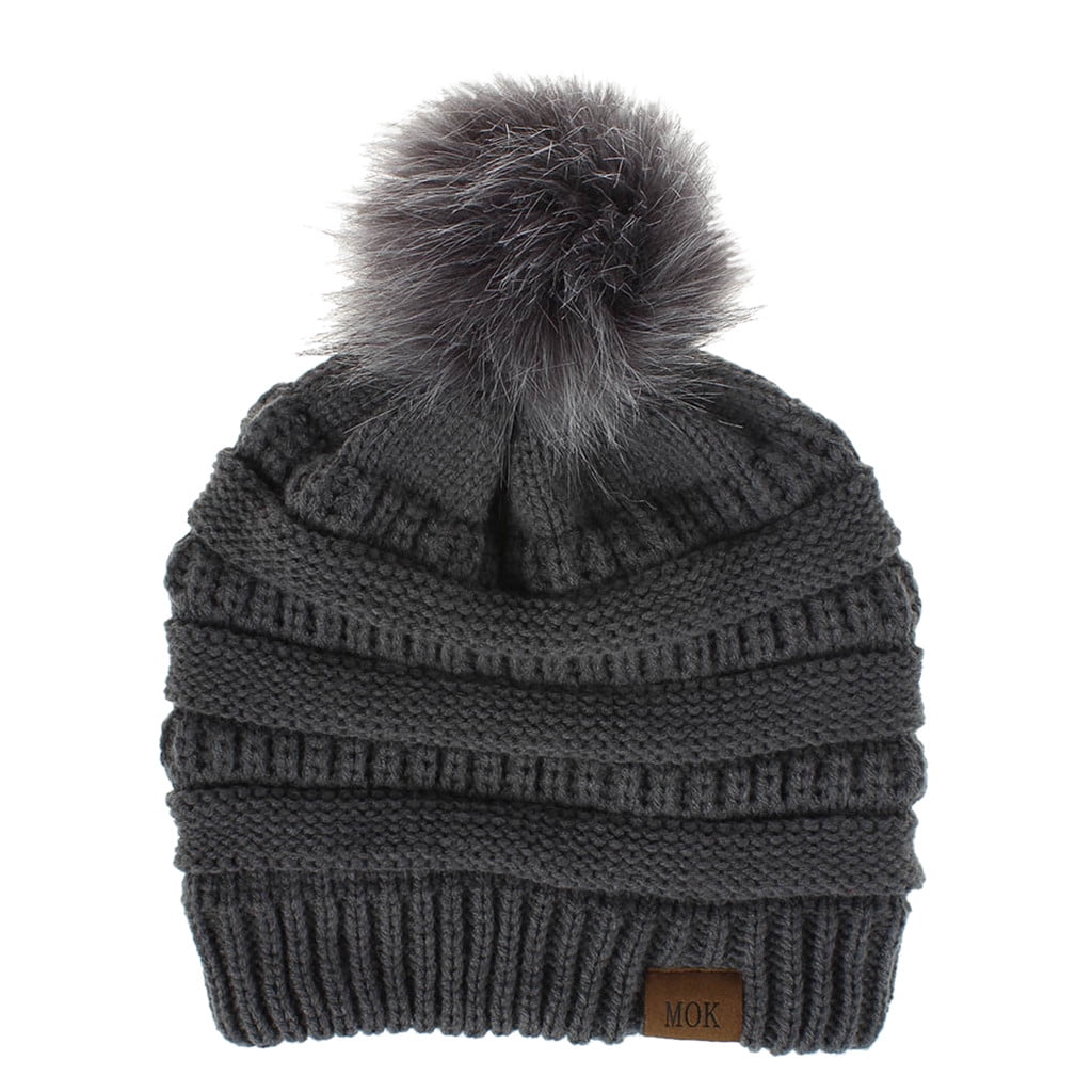 Winter Knit Beanie Hat Warm Wool Hat 
