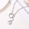 thumbnail image 5 of FOCALOOK Lariat Y Necklace Long Heart Necklace for Women Adjustable Silver Jewelry Chain Drop Necklace, 5 of 7