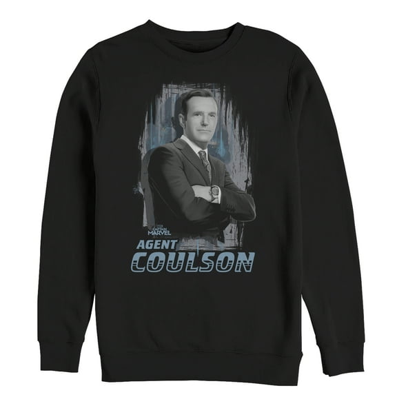 Men's Marvel Captain Marvel Agent Coulson  Sweatshirt Black 3X Large