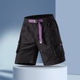 thumbnail image 2 of FRSASU Cargo Shorts for Men Casual High Waist Lightweight Summer Quick Dry Hiking Outdoor Work Shorts with Pockets Black, 2 of 6