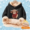 thumbnail image 4 of Hoodies Sweatshirts Girls Lined Hoodie Cute Print Sweatshirt Warm Pullover Top Cozy Youth Outerwear GY2 3T-4T, 4 of 5