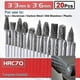 thumbnail image 2 of Tungsten Carbide Rotary Burr Set, 20 Pieces with 3x40mm Shank for Die Grinder Tools, 2 of 5