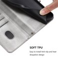 thumbnail image 6 of For Samsung Galaxy A37 5G 6.7inch Phone Case Wallet, Flip Leather TPU Cover with Card Holder Wrist Strap Shockproof Phone Case,Grey,For Galaxy A37 5G, 6 of 7