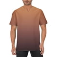 thumbnail image 3 of Men's V Neck T Shirt 100% Polyester Gradient Color Short Sleeve Loose Fit Sport Topthe Provided, 3 of 6