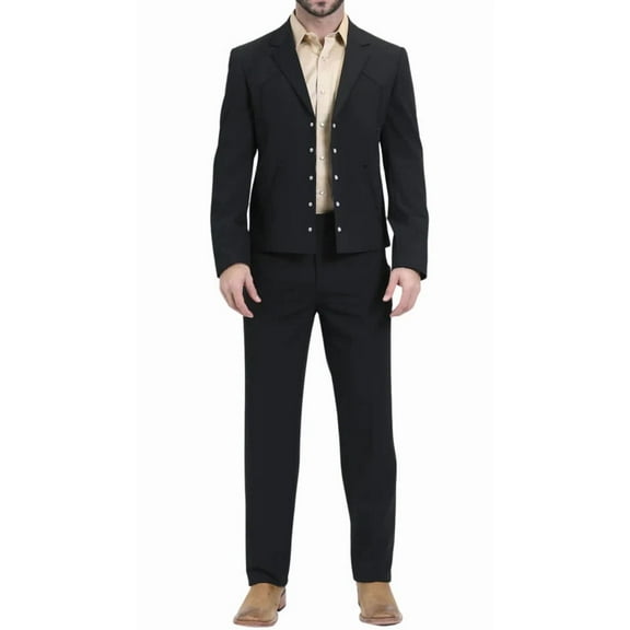 Men's Black Western Suit Set