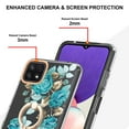 thumbnail image 3 of Allytech Galaxy A22 5G Case Cover, Soft TPU Back Cover with Ring Holder Stand Shockproof Anti-Scratch Slim Fit Bumper Phone Case for Samsung Galaxy A22 5G, Green Flower, 3 of 4