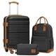 thumbnail image 1 of Juego de equipaje de mano Coolife de 3 piezas con cierre TSA, negro, 1 of 7