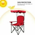 thumbnail image 5 of Gymax Folding Canopy Camping Chair Portable Beach Chair w/ Carrying Bag Red, 5 of 8