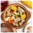 thumbnail image 6 of Terracotta casserole with lid, clay cooking pot, ceramic soup pot lid, casserole, stew cooking pot, energy saving for open fire soup at home and catering, 6 of 6