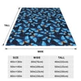 thumbnail image 3 of Bixox Fleece Blanket Blue Butterfly Pattern Super Soft Double-Sided Microfiber Flannel Blanket for Sofa, Bed, Couch, Suitable for All Seasons - 50"x40", 3 of 5