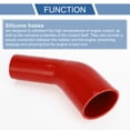 thumbnail image 4 of Unique Bargains 1pcs 51-76mm 2.01"-2.99" ID 120mm 4.72" Length 45° Red Car Silicone Hose Universal, 4 of 7