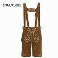 thumbnail image 2 of Guardurnaity Pantalón clásico con peto tradicional bávaro para el Oktoberfest de Múnich para hombre. Ajuste ajustable y resistente. conjuntos de ropa Fiesta de la cerveza l, 2 of 6