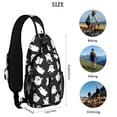 thumbnail image 5 of Sling Backpack,Black Halloween Ghosts Crossbody Bag with Water Bottle Holder,Waterproof Sling Bag for Men/Women with Chest Phone Holder for Hiking,Travel, 5 of 6