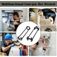thumbnail image 5 of 2 Pcs Multifunctional Basin Wrench, Universal Under Sink Plumbers Tool, for Kitchen Home Bathroom, 5 of 7