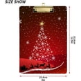 thumbnail image 3 of FMSHPON Christmas Glitter Xmas Tree Black Santa Reindeer Clipboard Hardboard Wood Nursing Clip Board and Pull for Standard A4 Letter 13x9 inches, 3 of 5