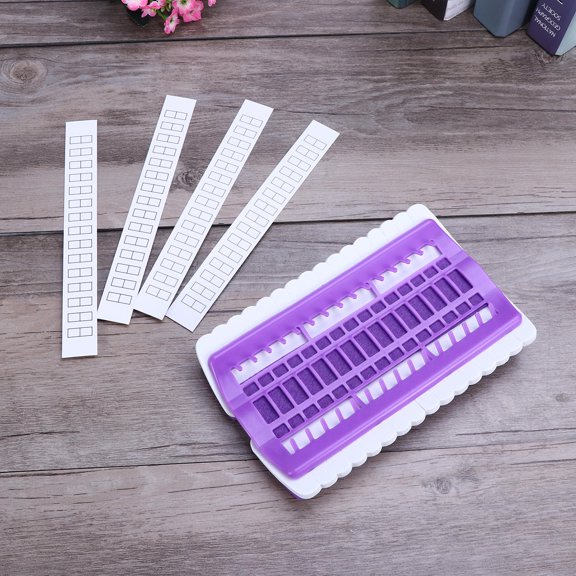 Masteelf Purple PVC Floss Organizer with 30 Positions for Cross Stitch Thread Cards to Keep Threads TangleFree