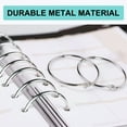 6 Pcs Loose Leaf Binder Rings 2 Inches, Metal Home Office Book Rings