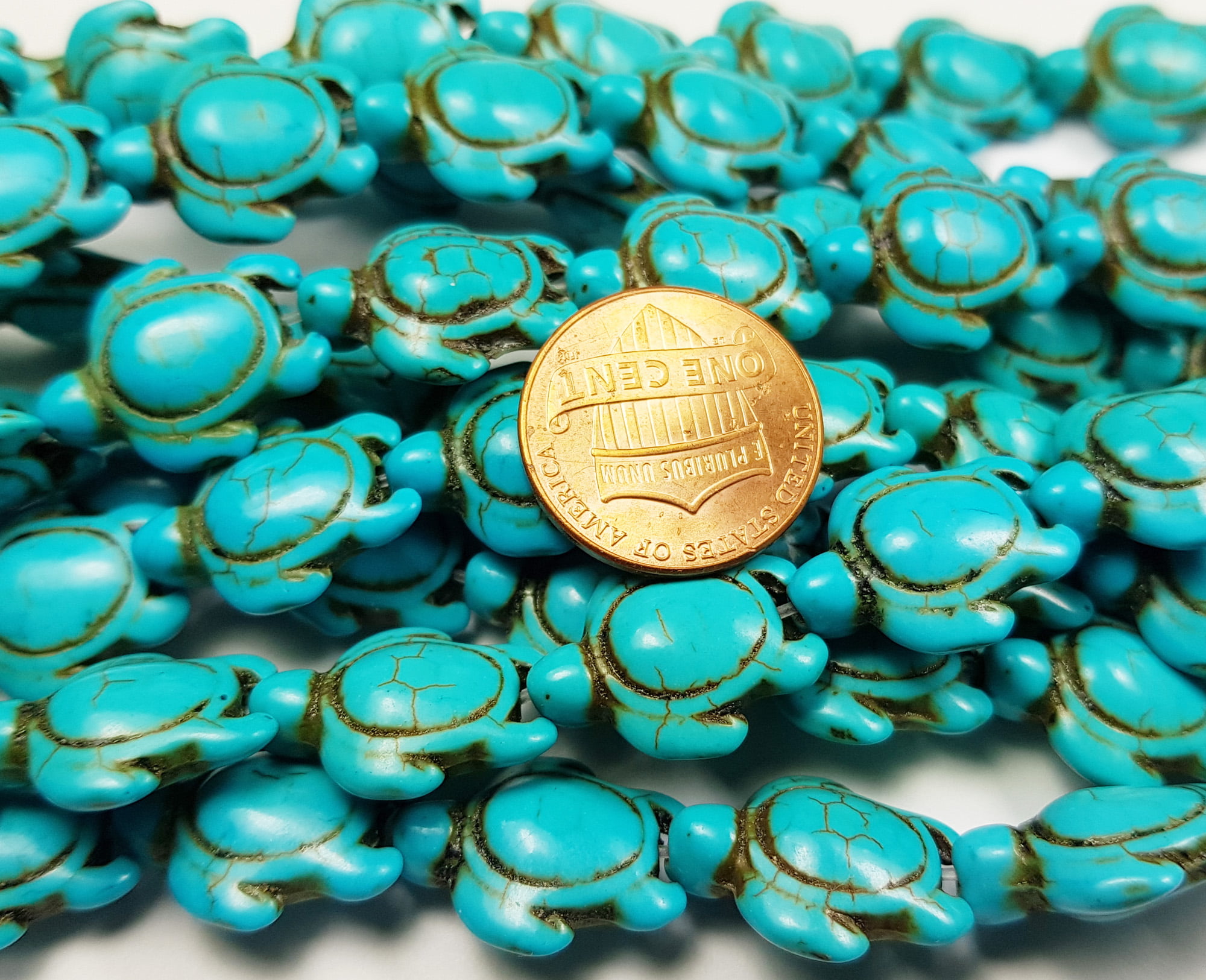 High Quality Natural Turquoise or Howlite Gemstone Loose Beads Spacer Bead 15.5" 