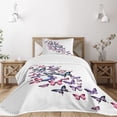 thumbnail image 3 of Ambesonne Butterfly Quilted Bedspread Set 2 Pcs, Wings Feminine, Twin Size, Blue Purple Pink, 3 of 6