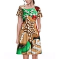 thumbnail image 1 of Disketp Christmas Cookies para Vestido de Manga Corta para Mujeres, Vestidos de Verano para Mujeres, Casual y Holgado para la Playa, 1 of 6