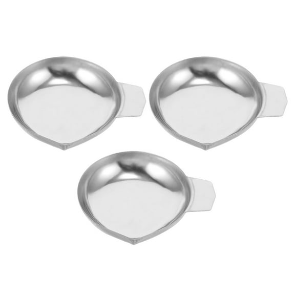 GAXIRE 3Pcs 7.4x6.5x1.2cm Silver Stainless Steel Scale for Weighing and Gemstones Milligram Scale