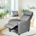 thumbnail image 2 of Gymax Massage Recliner Chair Single Sofa Fabric Padded Seat Theater Home w/ Footrest, 2 of 8