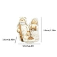 thumbnail image 3 of Lilixerw Christmas Nativity Figurine Cute Holy Family White Gold Baby Manger Tabletop Decor for Home Mantel Shelf Living Room Holiday Decoration, 3 of 6