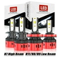 thumbnail image 1 of H7 LED Light Bulbs and H11/H8/H9 LED Light Bulbs Kit 6000K White LED High/Low Beam Combo 4x Bulbs, 1 of 9