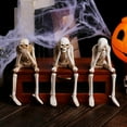 thumbnail image 4 of Skeleton Figurine for Mantel Decor Three-dimensional Scene Decor Halloween Skeleton Statue Resin See Speak Hear No Evil Figurine for Indoor for Spooky, 4 of 8