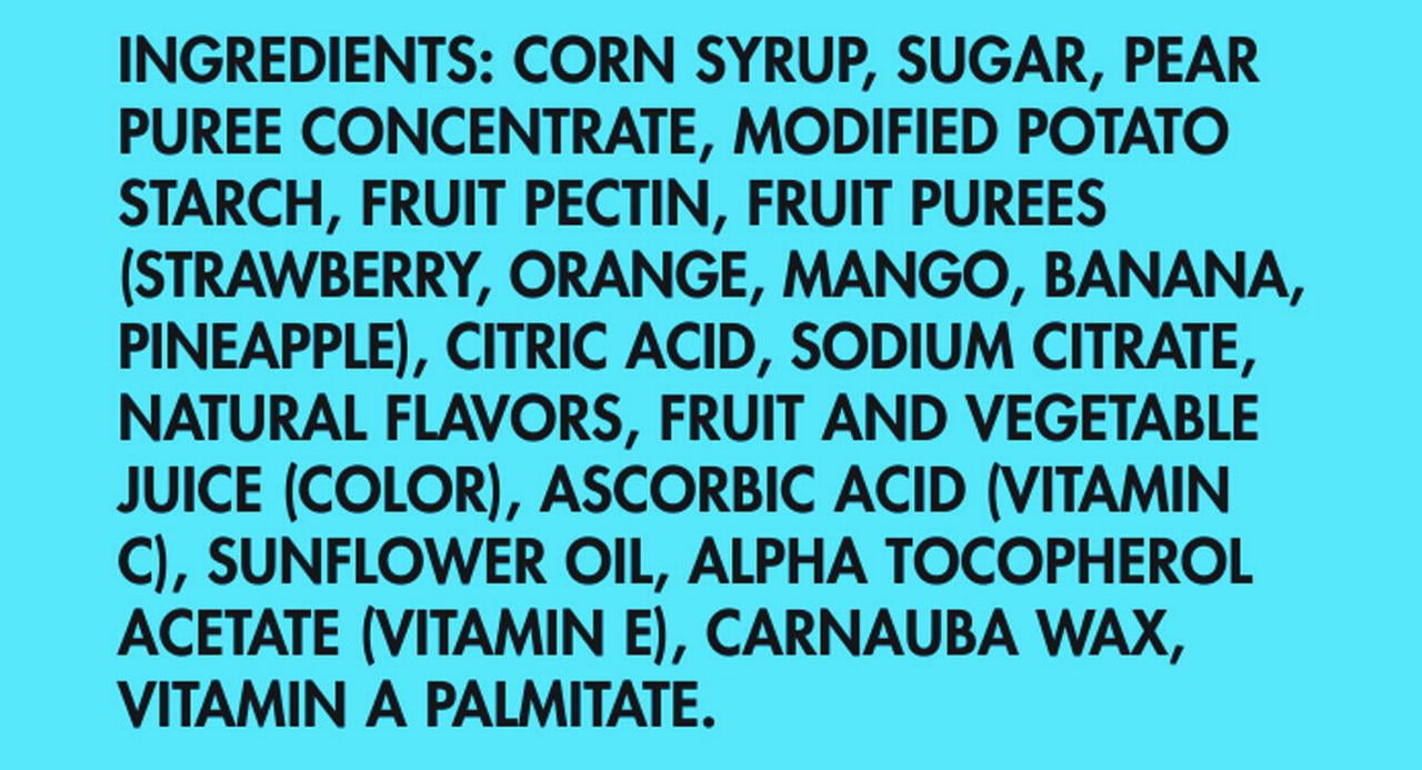 Dole Fruit Snacks, Tropical Flavored, Big 9 Allergen Free, Dye Free, Gluten Free, Gelatin Free, Lunch Snacks 22 Count