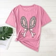 thumbnail image 2 of Lmnyox Easter T Shirt for Women Cute Print Short Sleeve Crew Neck Graphic Tee 2025 Spring Casual Tees Tops, 2 of 4