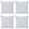thumbnail image 1 of Ambesonne Cartoon Throw Pillow Cover 4 Pack, Uppercase Alphabet Letters, 24", Blue Violet and White, 1 of 2