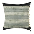 thumbnail image 2 of SAFAVIEH Linnet 16" x 16" Striped Pillow with One-Sided Fringe, Deep Blue/Grey, 2 of 4