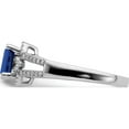 thumbnail image 4 of 14K White Gold Diamond And Sapphire Ring (Size 7) Made In India rm5747-sa-016-wa, 4 of 6