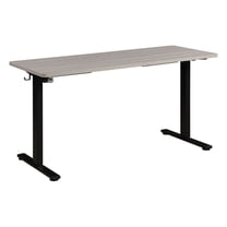 Primo59" Sit to Stand Engineered Wood Electric Height Adjustable Desk in Gray