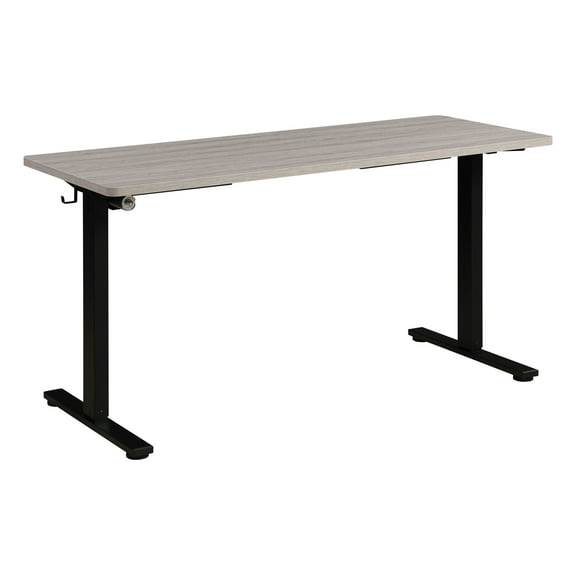 Primo59" Sit to Stand Engineered Wood Electric Height Adjustable Desk in Gray