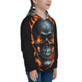 thumbnail image 3 of Sikiie Flame Metal Skull Youth Hoodie Sweatshirt Pullover Hooded Classic Casual Essentials Hoodiefor Boys Girls Kids -Small, 3 of 6