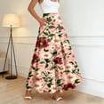 thumbnail image 2 of Arlun Bohemian Long Skirts for Women Elastic High Waist Floral Pleated A-Line Maxi Skirts 2026 Trendy Beach Vacation Outfit Loose Lightweight Flowy Summer Skirt with Pockets 24-Pink XL, 2 of 6