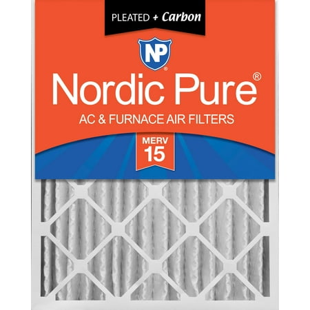 

Nordic Pure 18x24x4 (3 5/8) Pleated Air Filters MERV 15 Plus Carbon 1 Pack