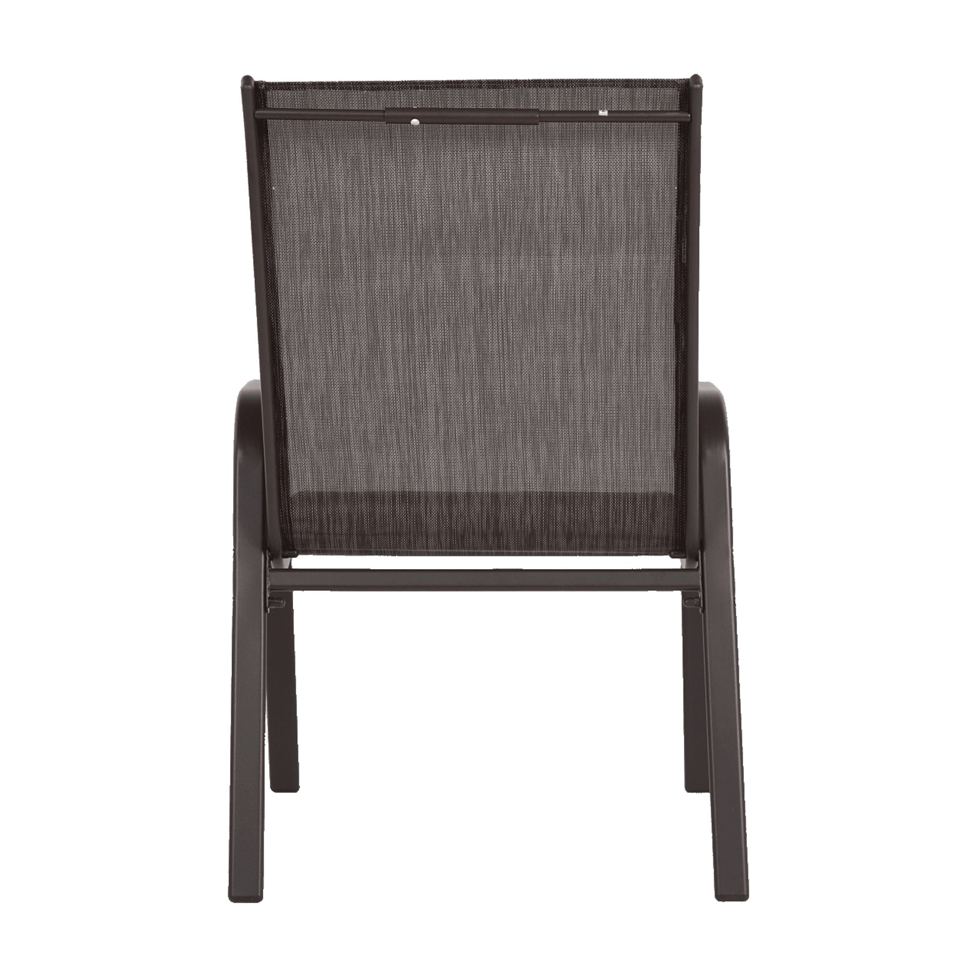 Leumius Outdoor Dining Chair Set of 8, All-Weather Patio Dining Chair with High Backrest and Metal Frame, Indoor Outdoor Chairs for Bistro, Deck, Backyard, Porch,Brown