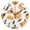 Black, variant on Orange Pattern Wall Clock 10in Round Artistic Oil Painting Home Decor Desk Table Clock