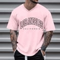 thumbnail image 2 of Camiseta oversize de verano para hombre, cuello redondo, manga corta, estampado urbano, informal - Poliéster/spandex, corte holgado, estilo deportivo/urbano, 2 of 4