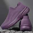 thumbnail image 5 of Willtoo Sneakers for Women Breathable Mesh Slip‑on Knit Walking Shoes Lightweight Thick Platform Sole Elevated Casual Tennis Shoes, 5 of 5