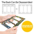thumbnail image 4 of Yayeee Rocker Switch Wall Plate 1-Gang 4.6"x2.9" Home Decorative Outlet Cover, Green Floral Garden, 4 of 6