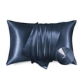 thumbnail image 1 of Funda de almohada de granito azul satinado, 20 x 26 cm, paquete de 2 con cremallera, 1 of 6