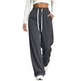 thumbnail image 3 of LIaqionyy Sweatpants for Womens Lounge Baggy Fashion Comfy Joggers Workout Pant Fall Winter Trousers with Pockets, 3 of 8