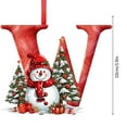 thumbnail image 3 of HomeDM Letter W Christmas Ornaments for Xmas Tree Decor 3.9" Christmas 26 Letter Hanging Pendant 2D Acrylic Christmas Ornaments for Christmas Tree Wedding Party Garland Decor Red, 3 of 5