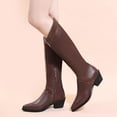 thumbnail image 2 of CEHVOM Pointed Toe Thick Mid-heel High Boots Children's Knight Boots Plus Size Boots, 2 of 8