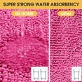 thumbnail image 5 of HAKUNA Upgrade Extra Large Shiny Pink Bathroom Rug Set 3 Pieces Ultra Soft, Thick Absorbent Bath Mats, Non Slip Chenille Toilet Mat for Bathroom, Bedroom, Kitchen, 5 of 8