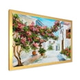 thumbnail image 2 of Designart 'Blossoming Flowers With White House Near The Sea' Nautical & Coastal Framed Art Print, 2 of 4